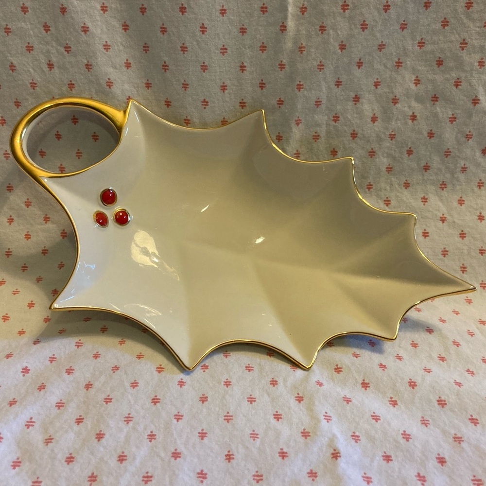 *NEW* Lenox Holly Leaf Candy dish